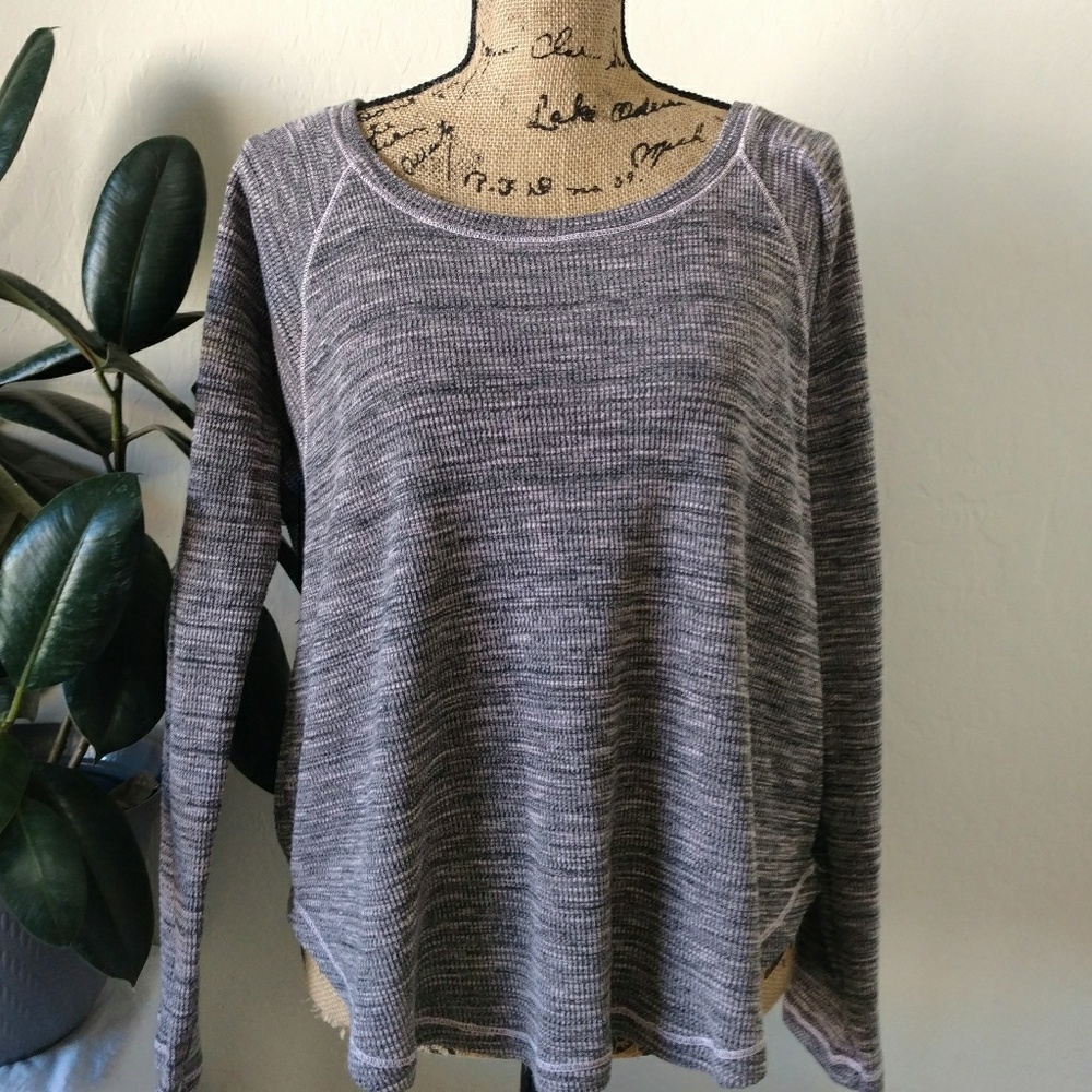 Splendid | Waffle-Knit Long Sleeve Top